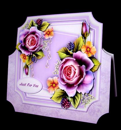 8x8 Mini Kit, Lilac Roses and Fruits by Dianne Jackson