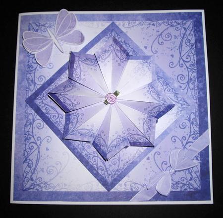 Nature 8in Card Front & Text Plate (purple) by Dianne Jackson