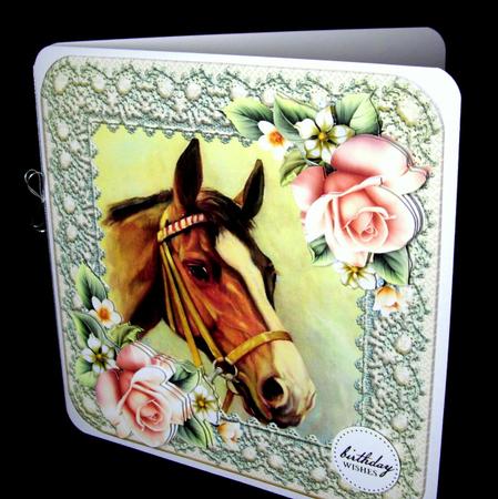 Horse and Pink Roses by Dianne Jackson