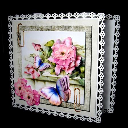 Pink Roses and Butterflies by Dianne Jackson