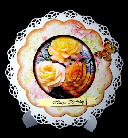Plate with Orange Roses by Dianne Jackson