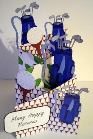 Male Golf Cascade Card Kit by Dianne Jackson