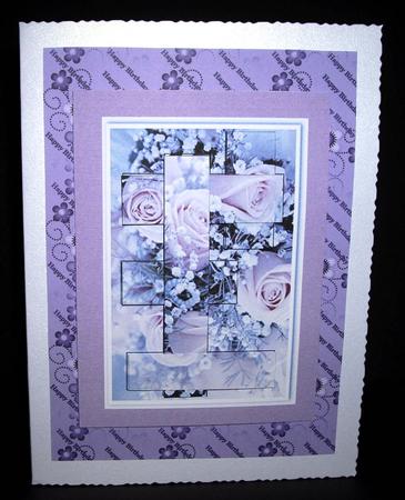 Purple Flowers Birthday Background by Dianne Jackson
