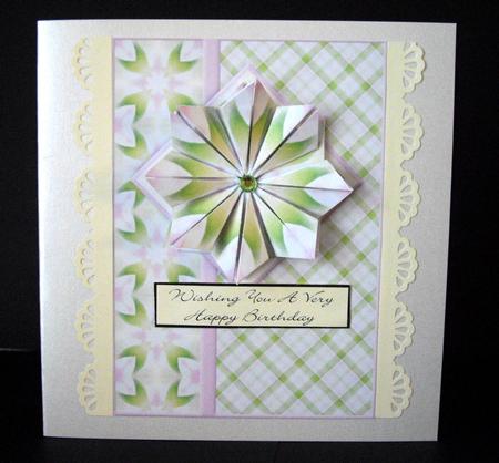 Pretty Delicate Coloured Card Front & Matching Teabags by Dianne Jackson