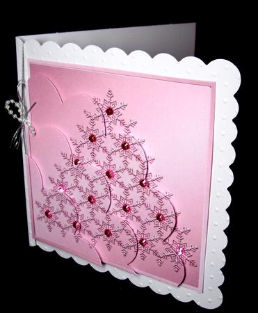 Christmas Snowflake Tree - Shell Edged Corner Side Stacker by Dianne Jackson