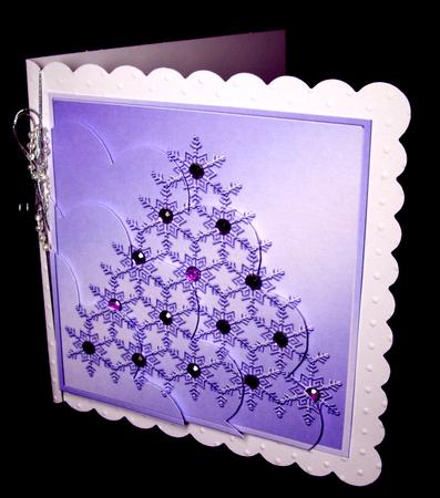 Christmas Snowflake Tree - Shell Edged Corner Side Stacker by Dianne Jackson