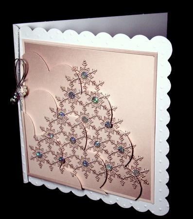 Christmas Snowflake Tree - Shell Edged Corner Side Stacker by Dianne Jackson