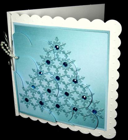 Christmas Snowflake Tree - Shell Edged Corner Side Stacker by Dianne Jackson
