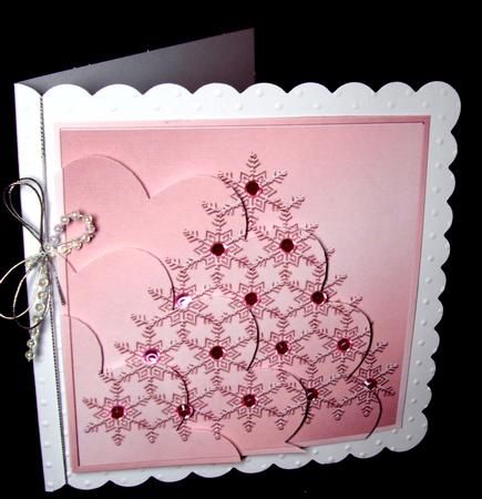 Christmas Snowflake Tree - Shell Edged Corner Side Stacker by Dianne Jackson