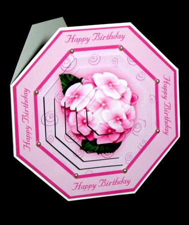 Rhododendrons Octagonal Pyramid Quick Card by Dianne Jackson