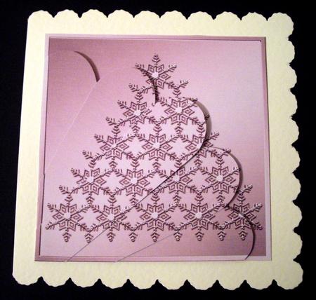 Xmas Snowflake Tree Fan Pyramage Topper by Dianne Jackson