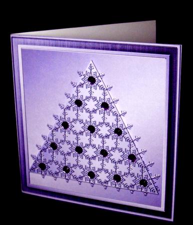 Xmas Snowflake Tree Cut and Fold Card by Dianne Jackson