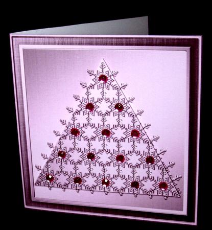 Xmas Snowflake Tree Cut and Fold Card by Dianne Jackson