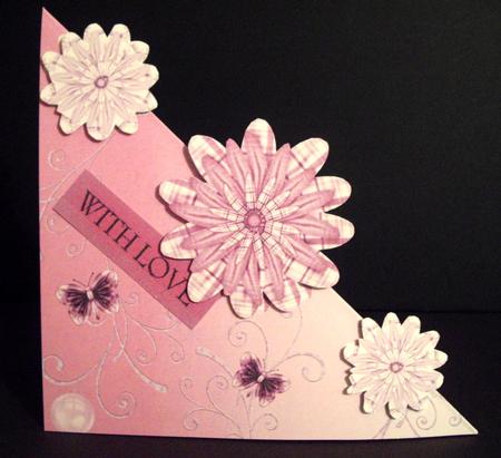 Pink Flowers Diagonal Over the Edge by Dianne Jackson