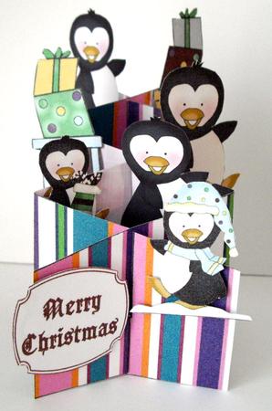 Penguins and Presents Cascade Card Kit by Dianne Jackson
