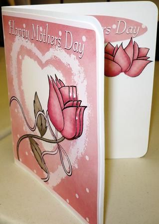 Happy Mothers Day Folded Card by Di Simpson