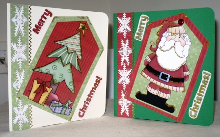 Christmas Toppers - Santa and Tree by Di Simpson