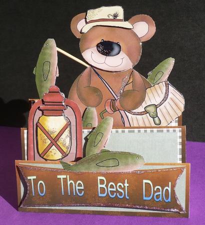 Stair Stepper - Fishing Bear for Dad #4 by Di Simpson