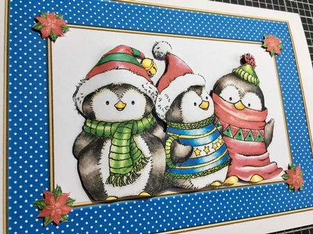 Cute Penguin Trio (Card Two) by Donna Girling