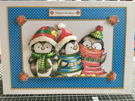 Cute Penguin Trio (Card Two) by Donna Girling