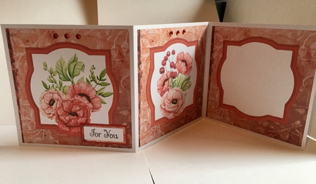 4 Red framed poppy toppers by Donna Girling