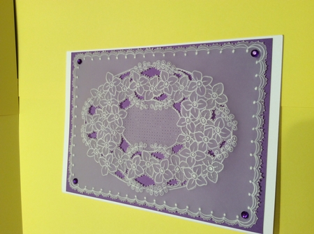 Lace Flower Oval by Donna Girling