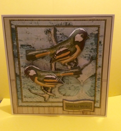 Male card Vintage Birds 2 Mini Kit by Donna Girling