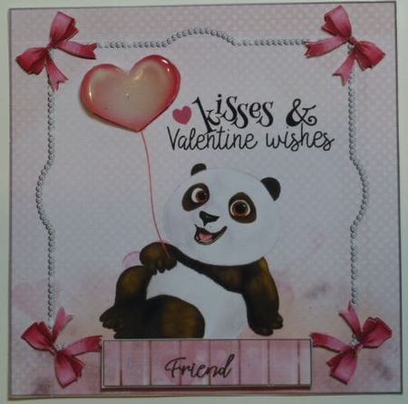 Valentine Panda Card by Donna Ritchie