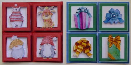 Huge Christmas Quad Frame QUICK TOPPER Bumper Kit 3 by Donna Ritchie