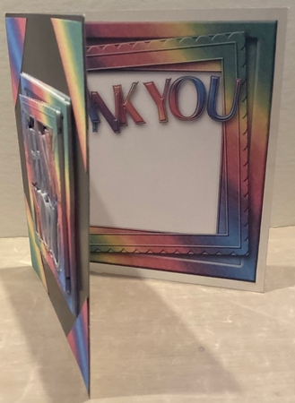 Rainbow Fabric Framed Thank You Card Kit by Donna Ritchie
