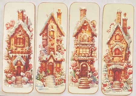  Christmas Gingerbread House Bookmarks by Donna Ritchie
