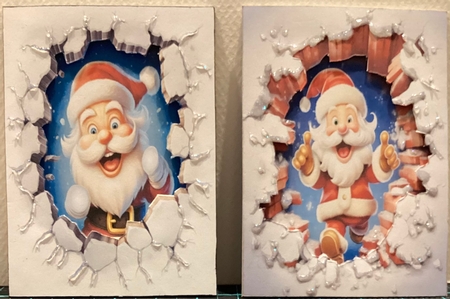 Cracked Christmas Card Toppers by Donna Ritchie