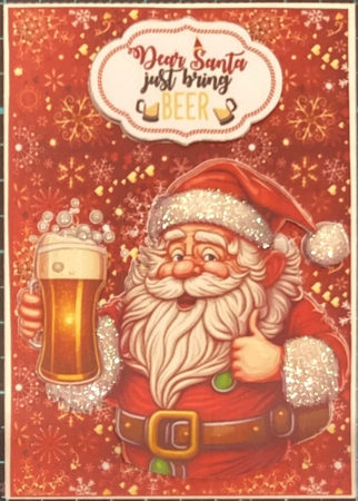 Dear Santa Just Bring Me Beer by Donna Ritchie