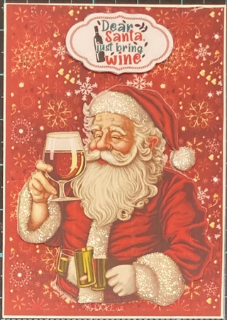 Dear Santa Just Bring Me Wine by Donna Ritchie