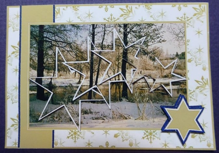 Snowy Lake Scene by Donna Ritchie