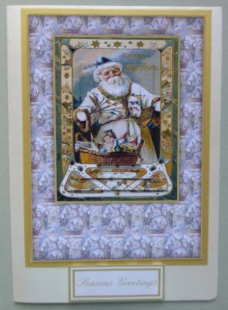 Traditional Christmas Santa Card Front Kit by Donna Ritchie