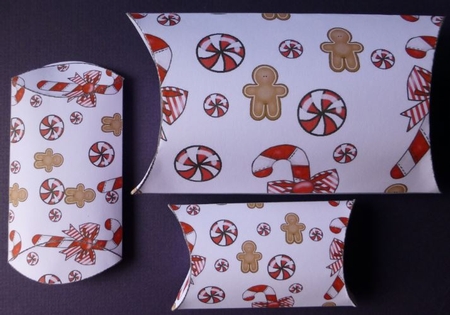 Pillow Gift Box Christmas Gingerbread by Donna Ritchie