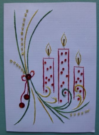 Ed072 X-mas Candles by Donna Ritchie