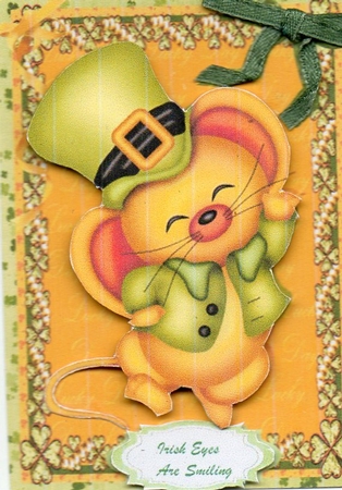 Lovely Cute Irish Dancing Mouse by Donna Ritchie