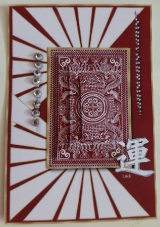 Chinese Good Luck Card Topper by Donna Ritchie