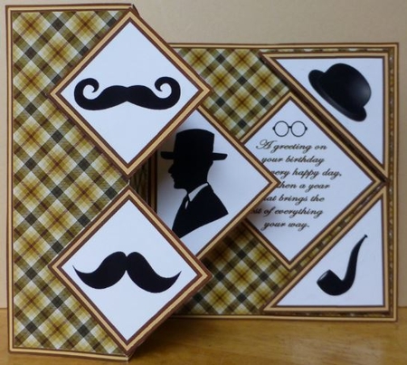 Fold Back Pop-up Man Silhouette by Donna Ritchie