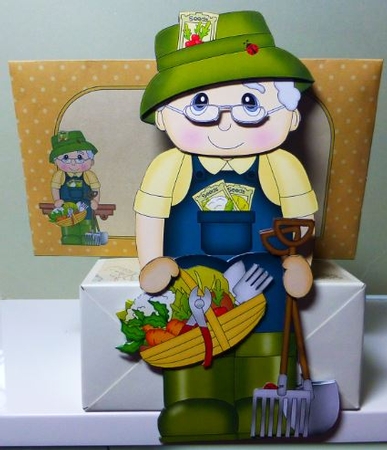 3D on the Shelf Card Kit - Veggie Patch Old Man Percy by Donna Ritchie