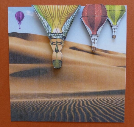 The Desert Hot Air Balloon Flight + Decopage by Donna Ritchie