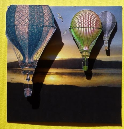 Sunrise Hot Air Balloon Flight + Decoupage by Donna Ritchie