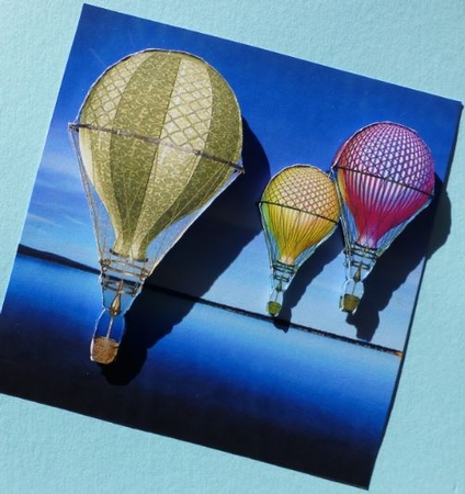 Sapphire Skys & Waters Hot Air Balloon Flight + Decoupage by Donna Ritchie