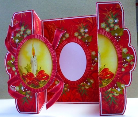 Single Candle A5 Tri-fold Fancy Card Mini Kit by Donna Ritchie