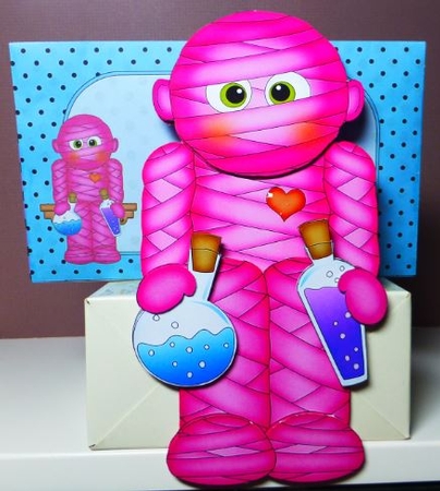 3D on the Shelf Card Kit - Little Halloween Mummy Zelda by Donna Ritchie