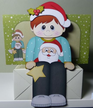 3D on the Shelf Card Kit - Little Christmas Jumper Boy by Donna Ritchie