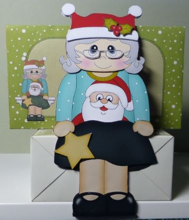 3D on the Shelf Card Kit - Christmas Jumper Old Lady by Donna Ritchie