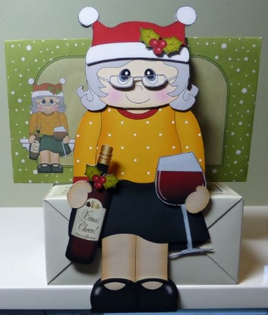3D on the Shelf Card Kit - a Little Christmas Tipple by Donna Ritchie